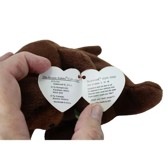 TY Beanie Babies Seaweed Otter w/ Hang Tag 1995 ERRORS 66922